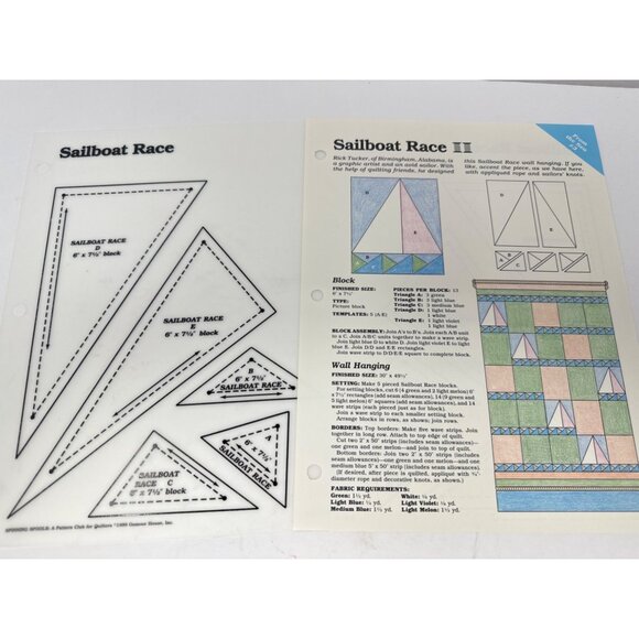 Spinning Spools Quilt Patterns Lot of 6 With Mylar Templates “From the Sea” - Picture 4 of 7